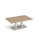 Eros Rectangular Coffee Table With Flat Rectangular Base - Kendal Oak - NWOF