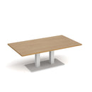 Eros Rectangular Coffee Table With Flat Rectangular Base - Oak - NWOF
