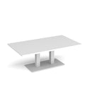 Eros Rectangular Coffee Table With Flat Rectangular Base - White - NWOF