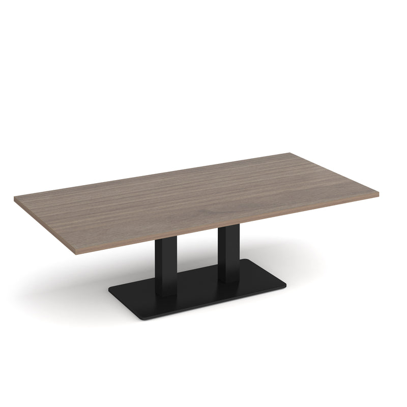 Eros Rectangular Coffee Table With Flat Rectangular Base - Barcelona Walnut - NWOF