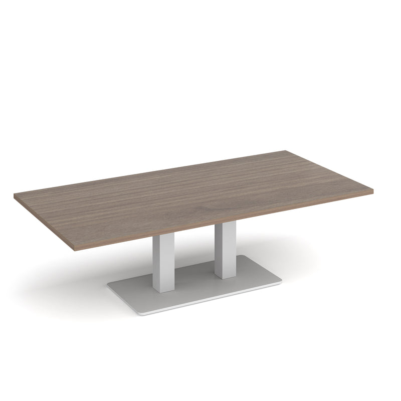 Eros Rectangular Coffee Table With Flat Rectangular Base - Barcelona Walnut - NWOF