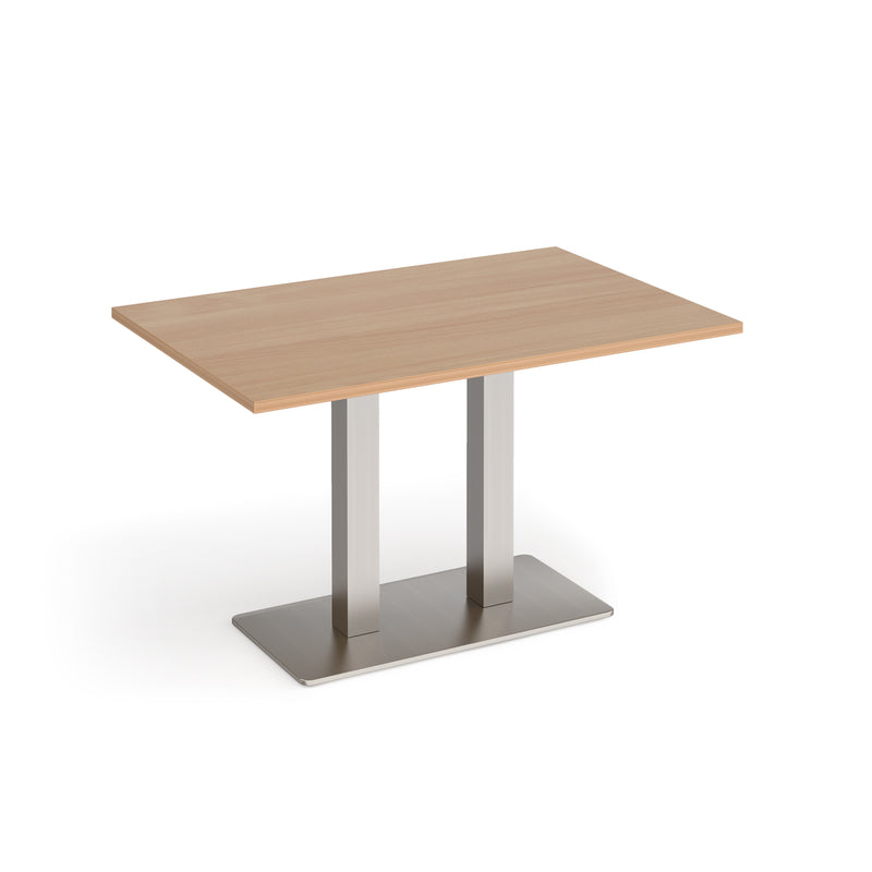 Eros Rectangular Dining Table With Flat Rectangular Base - Beech - NWOF