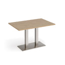Eros Rectangular Dining Table With Flat Rectangular Base - Kendal Oak - NWOF