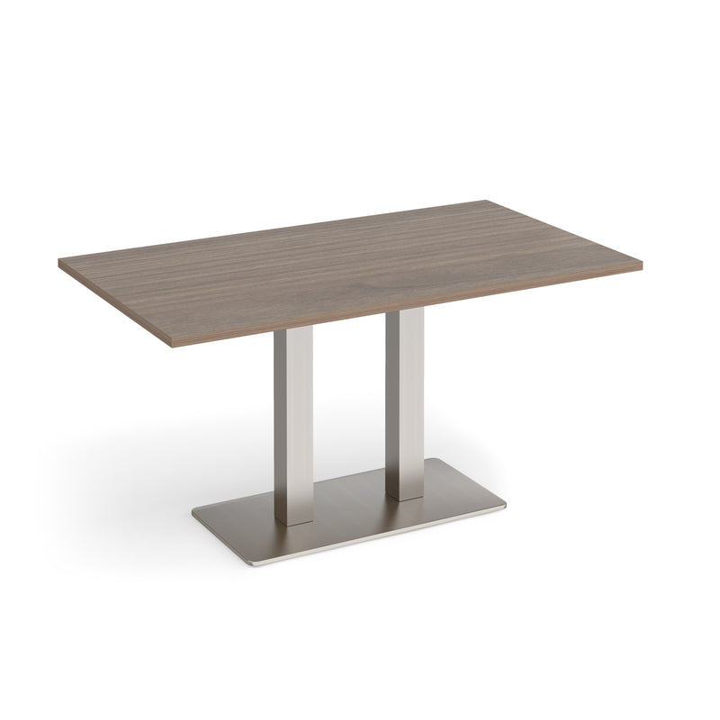 Eros Rectangular Dining Table With Flat Rectangular Base - Barcelona Walnut - NWOF