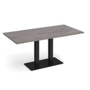 Eros Rectangular Dining Table With Flat Rectangular Base - Grey Oak - NWOF