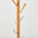 Elara Coat Stand With 8 Coat Hooks - White & Oak