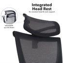 Elise Black Mesh Back Operator Chair With Headrest And Black Mesh Seat - NWOF