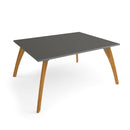 Enable Worktable With Solid Oak Legs - Onyx Grey - NWOF