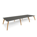 Enable Worktable With Solid Oak Legs - Onyx Grey - NWOF