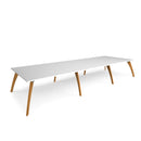 Enable Worktable With Solid Oak Legs - White - NWOF