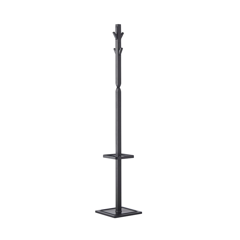 Epsilon Coat Stand With 4 Coat Hooks & 4 Umbrella Hooks - Black
