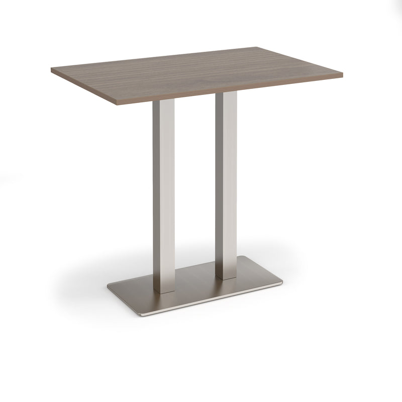 Eros Rectangular Poseur Table With Flat Rectangular Base - Barcelona Walnut - NWOF
