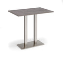 Eros Rectangular Poseur Table With Flat Rectangular Base - Grey Oak - NWOF