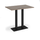 Eros Rectangular Poseur Table With Flat Rectangular Base - Barcelona Walnut - NWOF