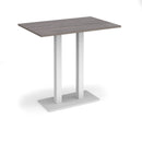 Eros Rectangular Poseur Table With Flat Rectangular Base - Grey Oak - NWOF