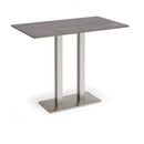 Eros Rectangular Poseur Table With Flat Rectangular Base - Grey Oak - NWOF