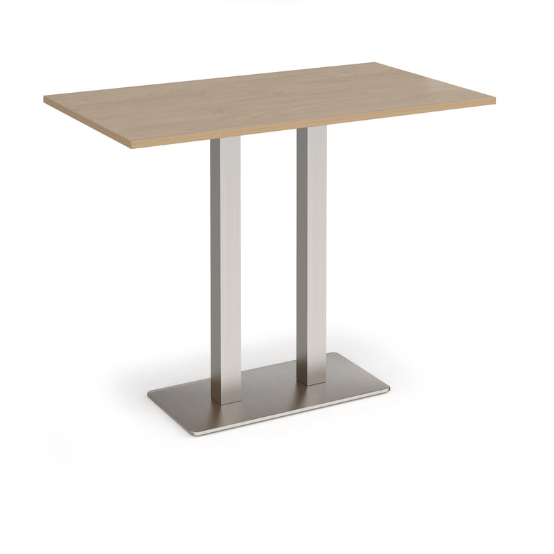 Eros Rectangular Poseur Table With Flat Rectangular Base - Kendal Oak - NWOF