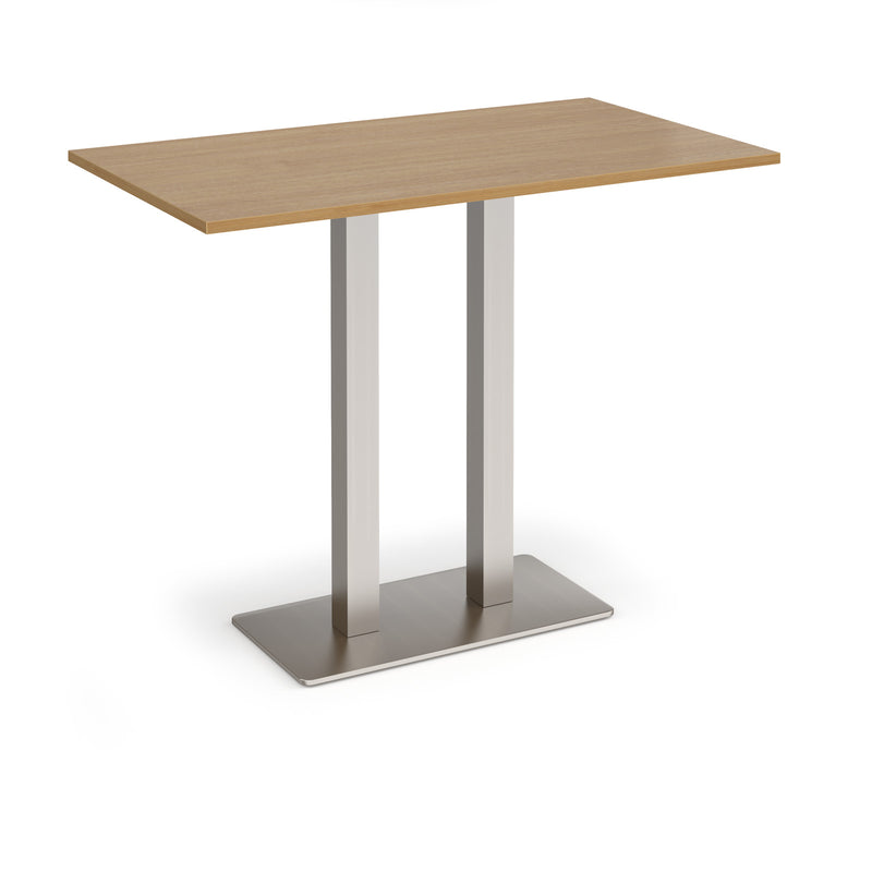 Eros Rectangular Poseur Table With Flat Rectangular Base - Oak - NWOF