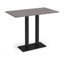 Eros Rectangular Poseur Table With Flat Rectangular Base - Grey Oak - NWOF