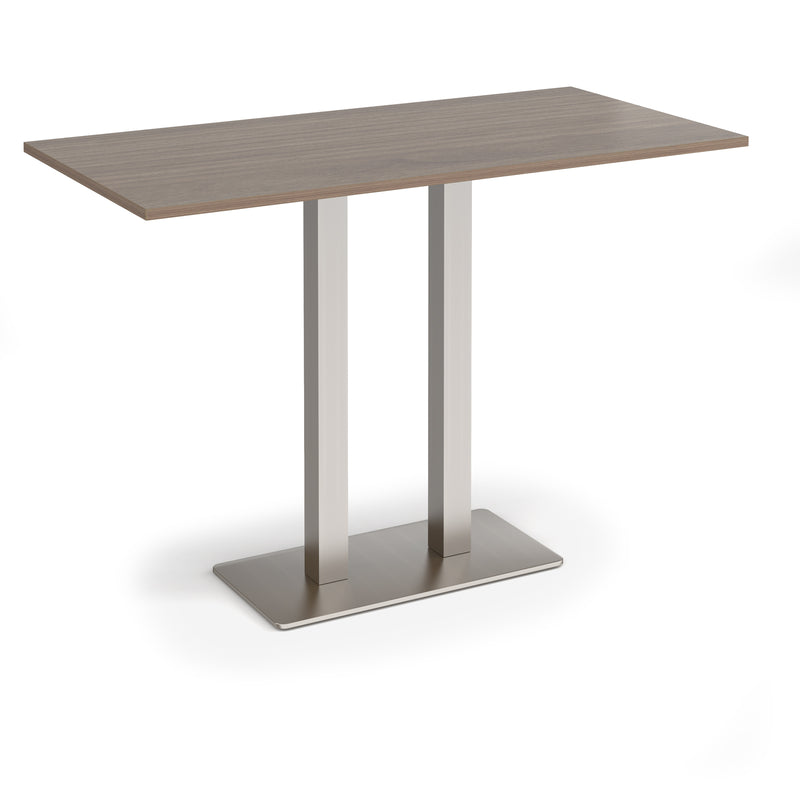 Eros Rectangular Poseur Table With Flat Rectangular Base - Barcelona Walnut - NWOF