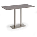 Eros Rectangular Poseur Table With Flat Rectangular Base - Grey Oak - NWOF