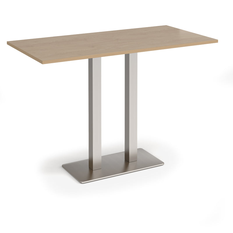 Eros Rectangular Poseur Table With Flat Rectangular Base - Kendal Oak - NWOF