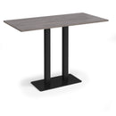 Eros Rectangular Poseur Table With Flat Rectangular Base - Grey Oak - NWOF
