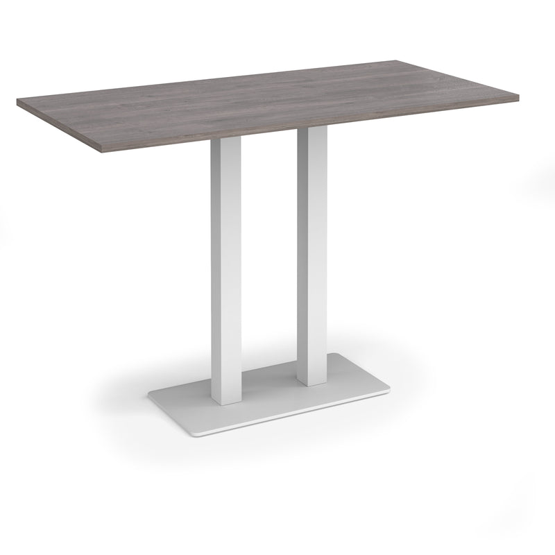 Eros Rectangular Poseur Table With Flat Rectangular Base - Grey Oak - NWOF