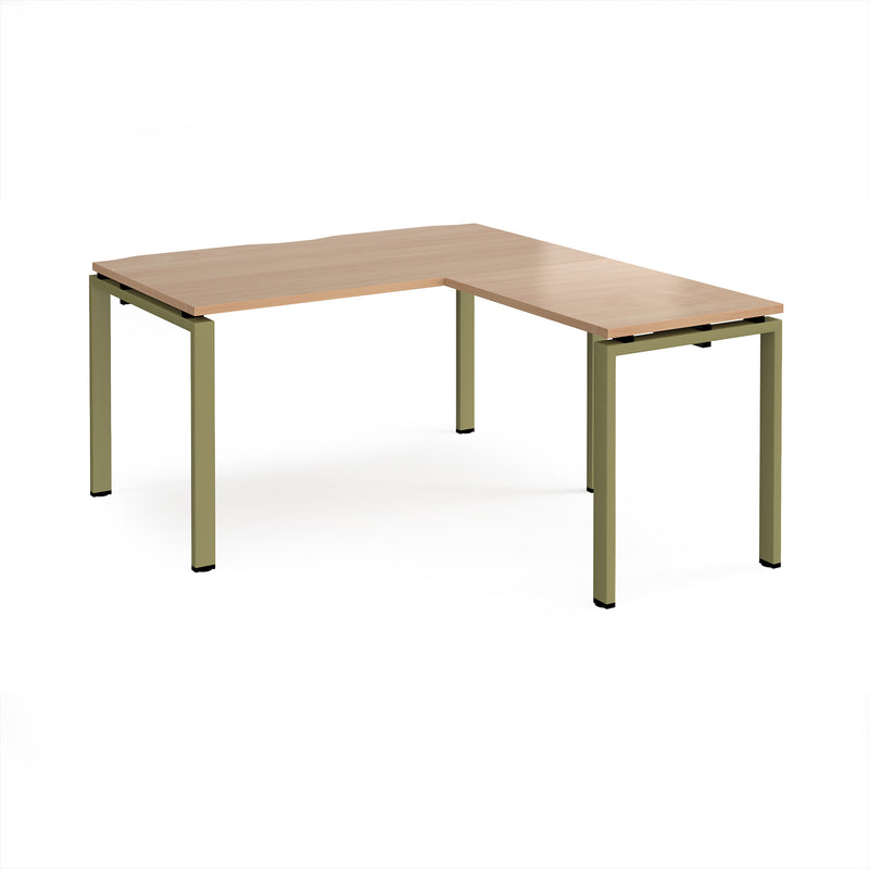Adapt Desk With 800mm Return - Beech