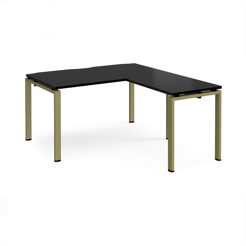 Adapt Desk With 800mm Return - Black