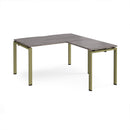 Adapt Desk With 800mm Return - Grey Oak
