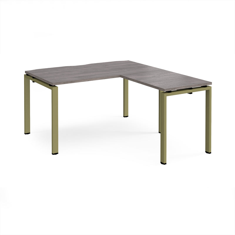 Adapt Desk With 800mm Return - Grey Oak