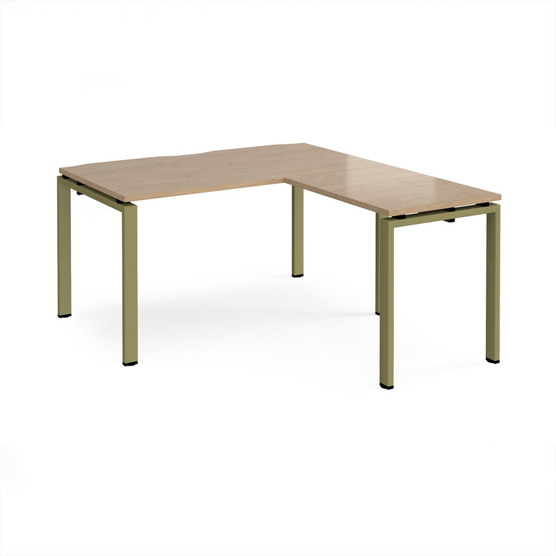 Adapt Desk With 800mm Return - Kendal Oak