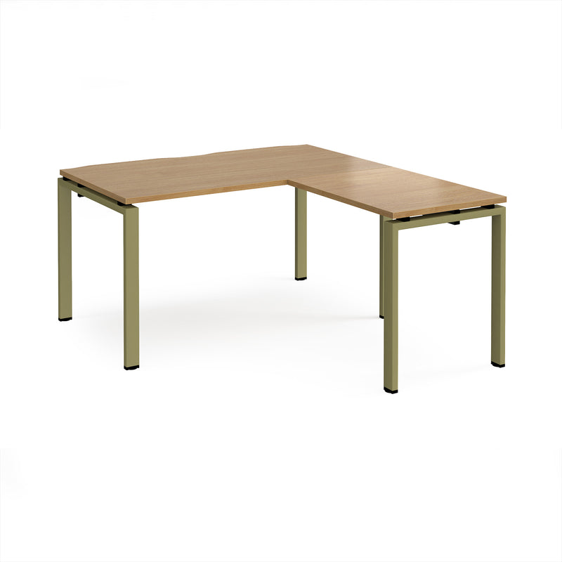 Adapt Desk With 800mm Return - Oak
