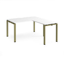Adapt Desk With 800mm Return - White