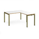 Adapt Desk With 800mm Return - White/Oak