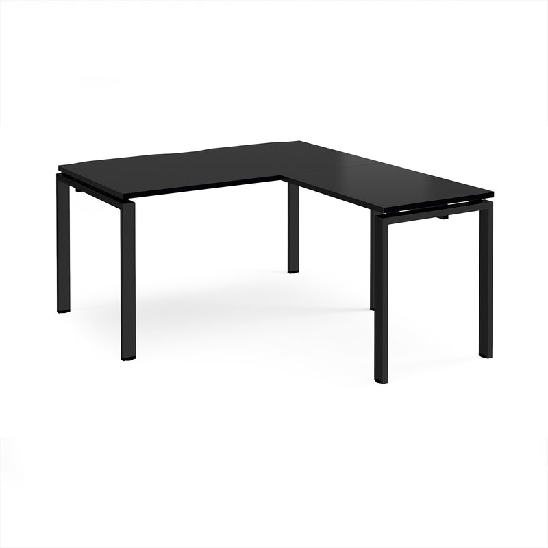 Adapt Desk With 800mm Return - Black