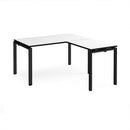 Adapt Desk With 800mm Return - White/Black