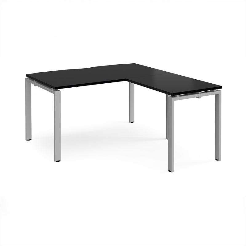 Adapt Desk With 800mm Return - Black