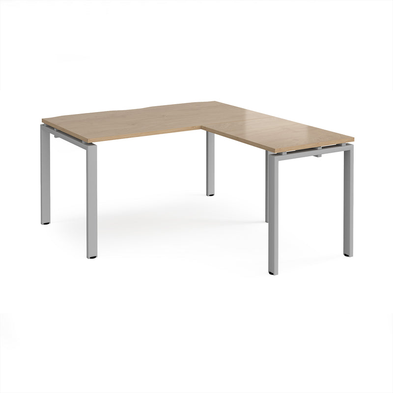 Adapt Desk With 800mm Return - Kendal Oak