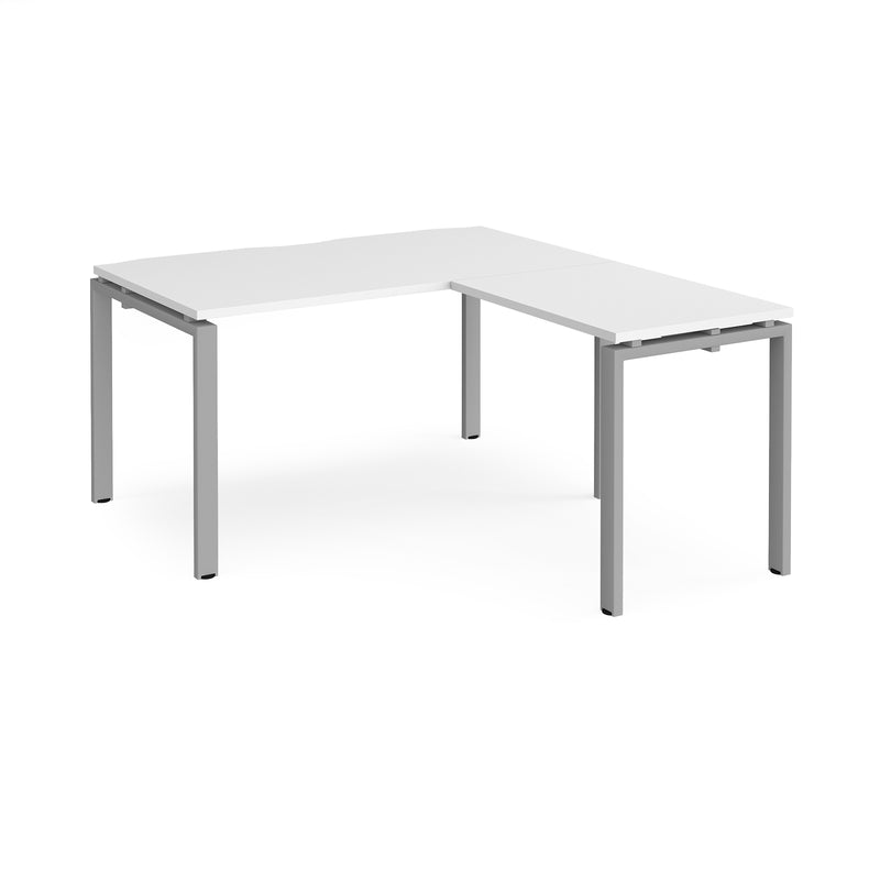 Adapt Desk With 800mm Return - White - NWOF