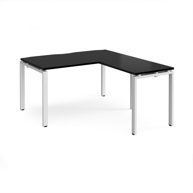 Adapt Desk With 800mm Return - Black