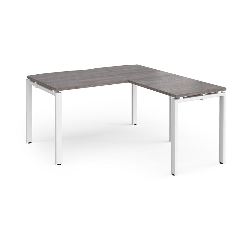 Adapt Desk With 800mm Return - Grey Oak - NWOF