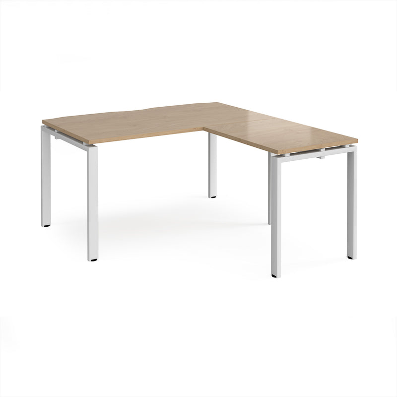 Adapt Desk With 800mm Return - Kendal Oak