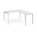 Adapt Desk With 800mm Return - White - NWOF