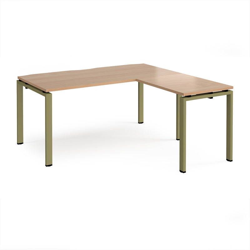 Adapt Desk With 800mm Return - Beech