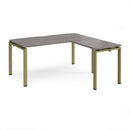 Adapt Desk With 800mm Return - Grey Oak