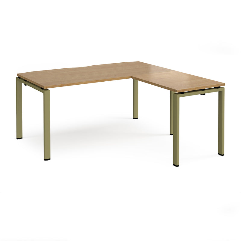 Adapt Desk With 800mm Return - Oak