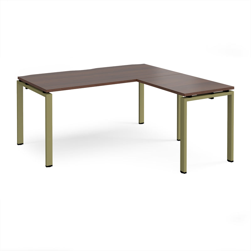 Adapt Desk With 800mm Return - Walnut