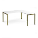 Adapt Desk With 800mm Return - White